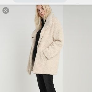Banana Republic faux shearling cocoon coat